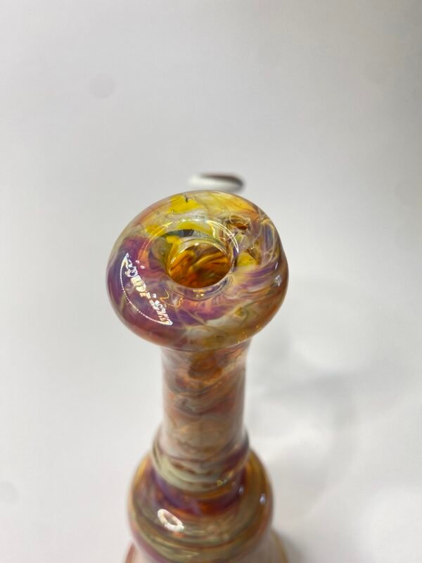 Bong mini rig full color Amber purple + banger y caps