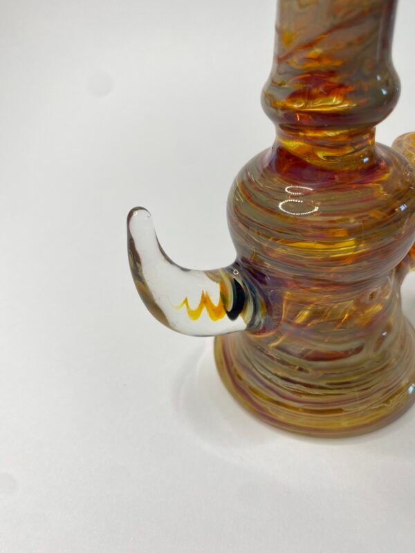 Bong mini rig full color Amber purple + banger y caps