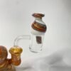 Bong mini rig full color Amber purple + banger y caps
