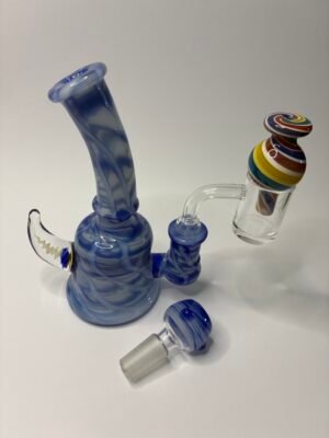 Bong mini rig full color Azul
