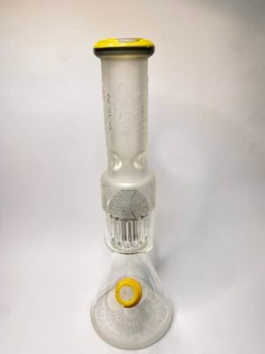 Yellow Sandblasted Beaker Calvo Glass