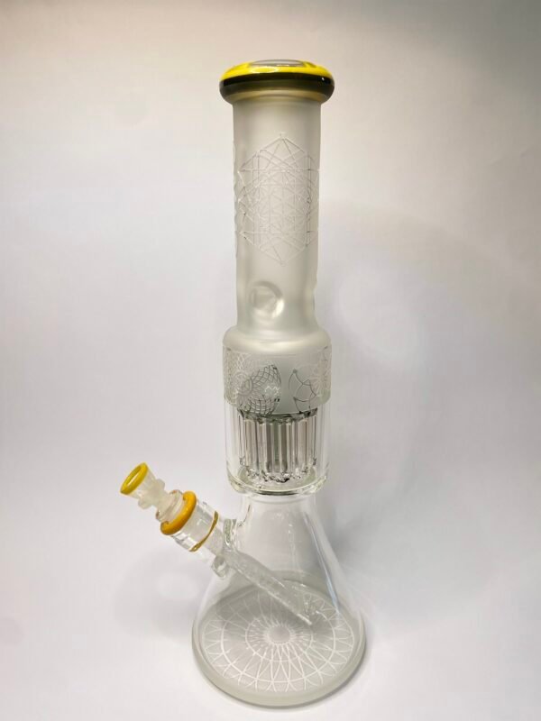 Yellow Sandblasted Beaker Calvo Glass