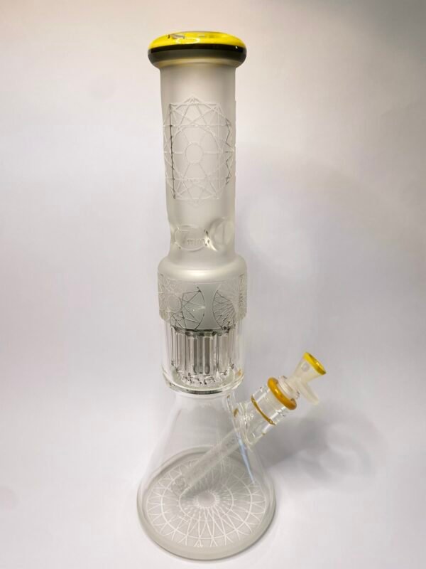 Yellow Sandblasted Beaker Calvo Glass