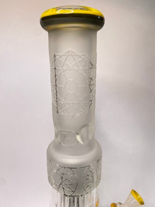 Yellow Sandblasted Beaker Calvo Glass