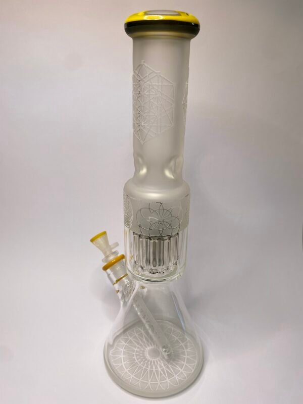 Yellow Sandblasted Beaker Calvo Glass