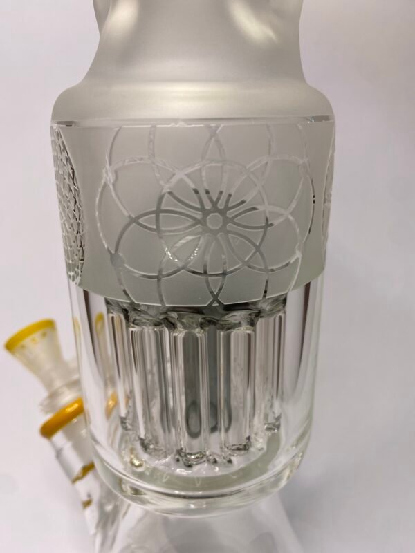 Yellow Sandblasted Beaker Calvo Glass