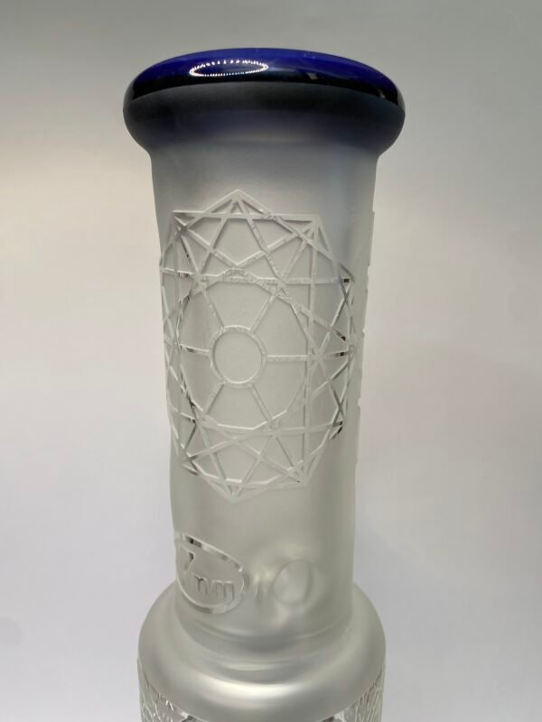Blue Sandblasted Beaker Calvo Glass