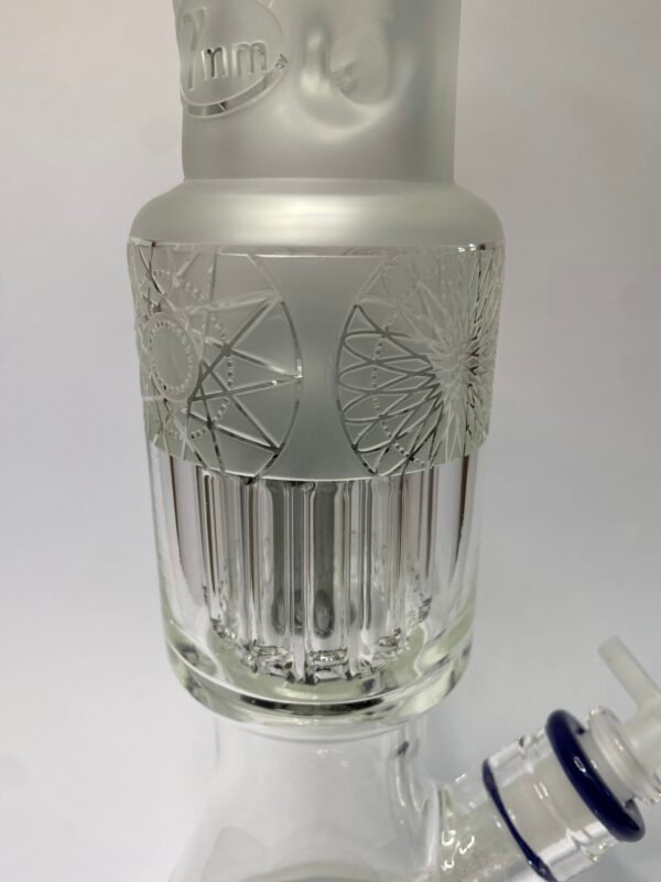 Blue Sandblasted Beaker Calvo Glass