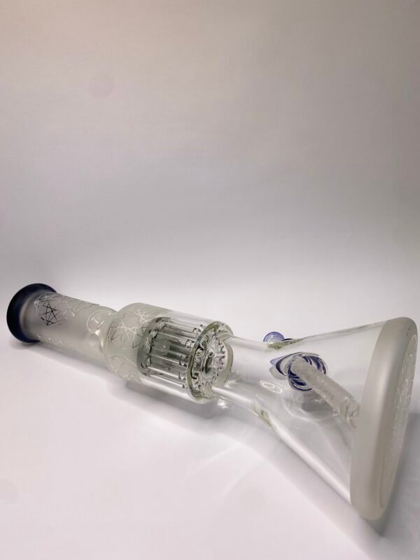 Blue Sandblasted Beaker Calvo Glass
