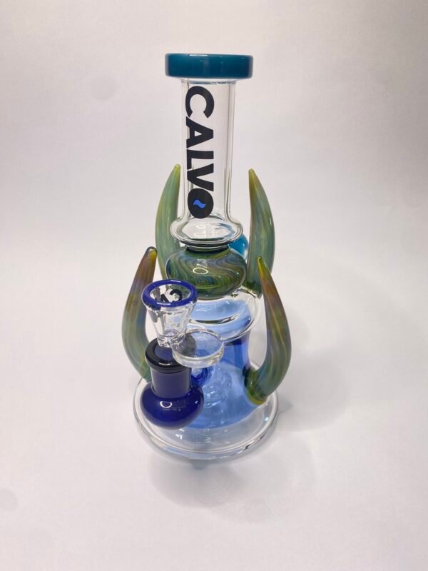 Four Horn Rig Blue Calvo Glass