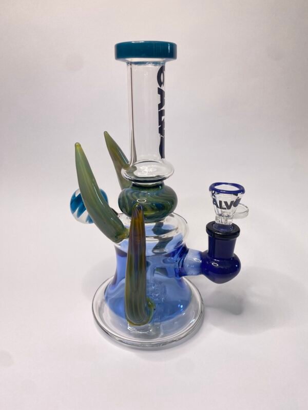 Four Horn Rig Blue Calvo Glass