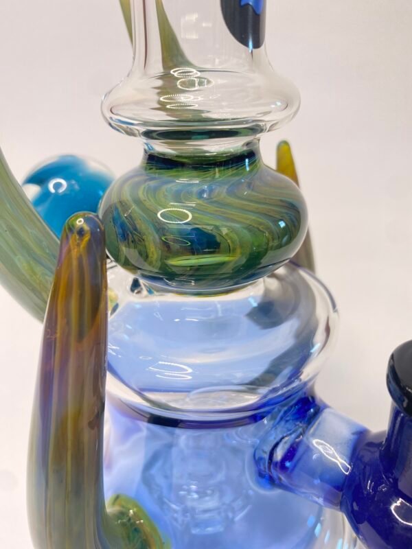 Four Horn Rig Blue Calvo Glass