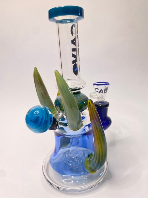 Four Horn Rig Blue Calvo Glass