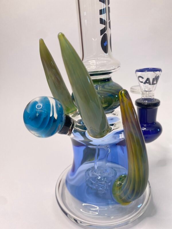 Four Horn Rig Blue Calvo Glass