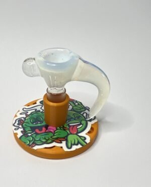Bowl macho 14 mm soplado en vidrio blanco