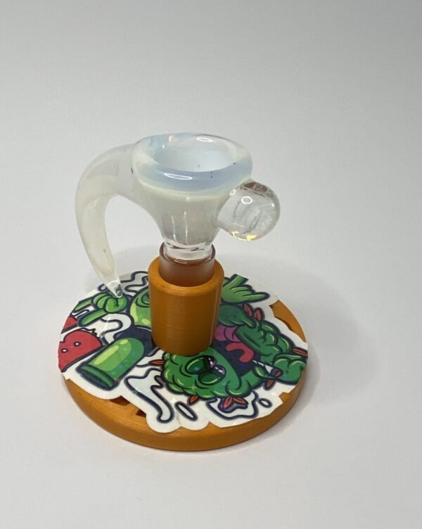 Bowl macho 14 mm soplado en vidrio blanco