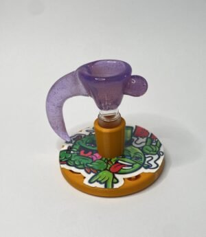 Bowl macho 14 mm soplado en vidrio full morado