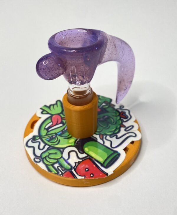Bowl macho 14 mm soplado en vidrio full morado