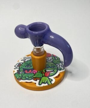 Bowl macho 14 mm soplado en vidrio violeta azulado