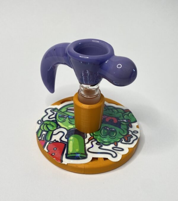 Bowl macho 14 mm soplado en vidrio violeta azulado