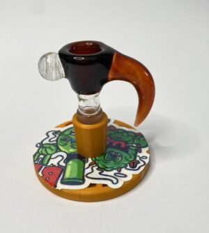 Bowl macho 14 mm soplado en vidrio cafe
