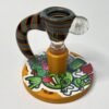 Bowl macho 14 mm soplado en vidrio multicolor verde petroleo