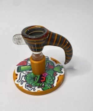 Bowl macho 14 mm soplado en vidrio multicolor gris