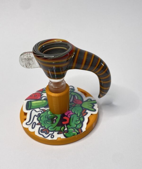 Bowl macho 14 mm soplado en vidrio multicolor gris