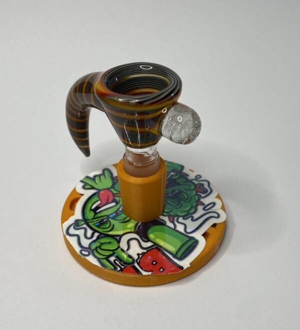 Bowl macho 14 mm soplado en vidrio multicolor gris