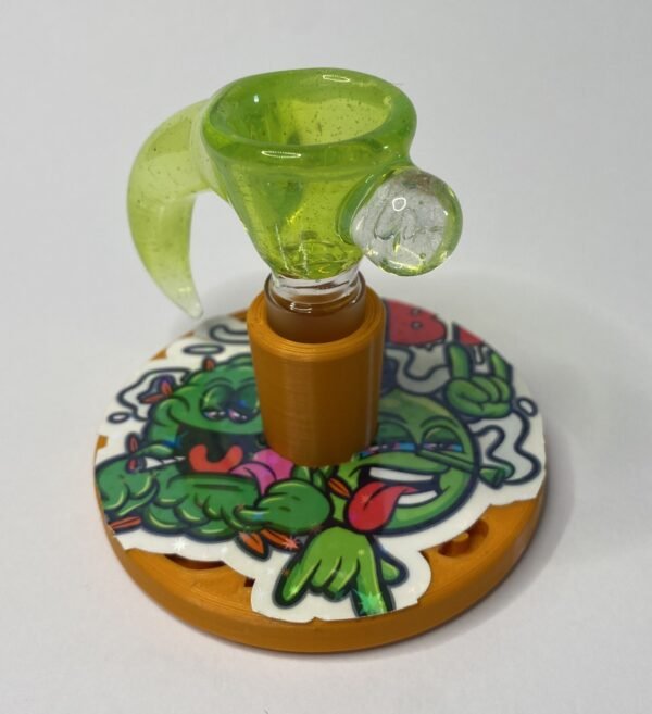 Bowl macho 14 mm soplado en vidrio verde lima