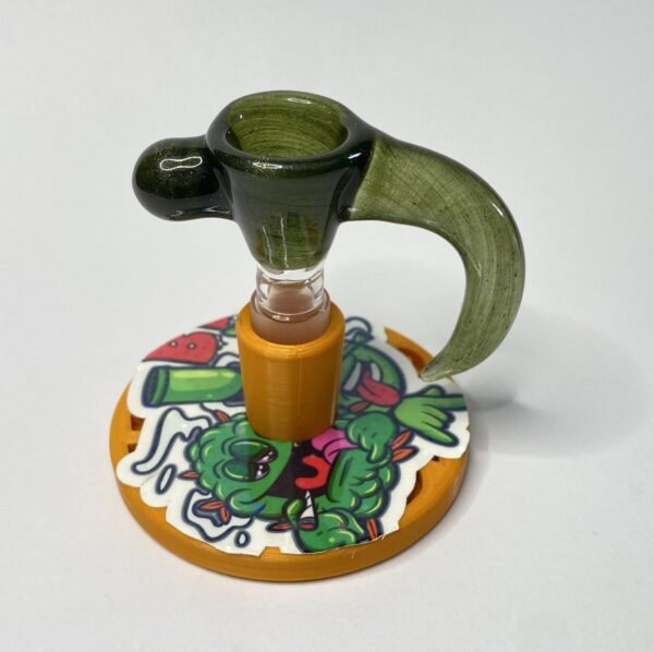 Bowl macho 14 mm soplado en vidrio verde oliva